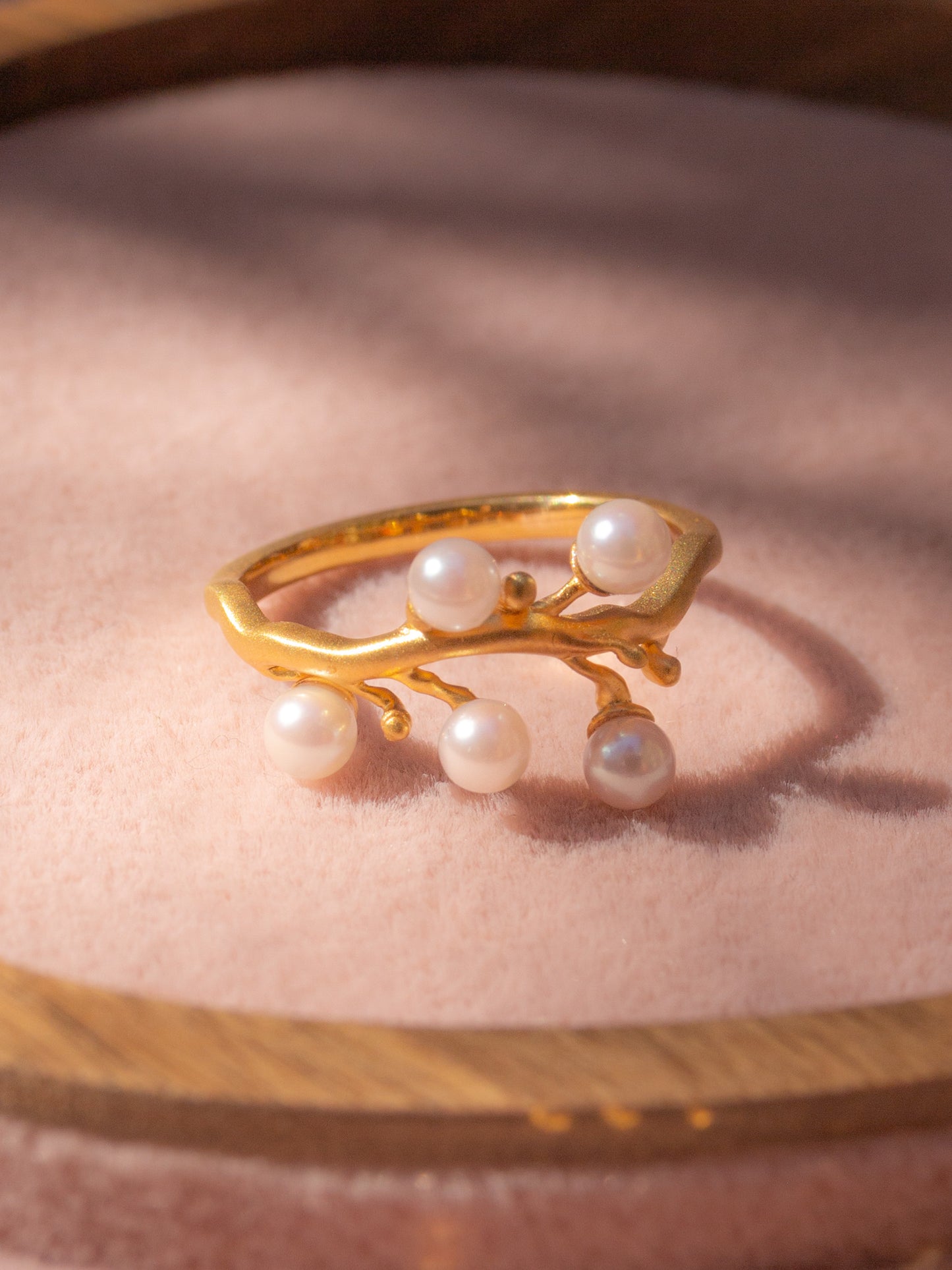 Perlenzweig Ring